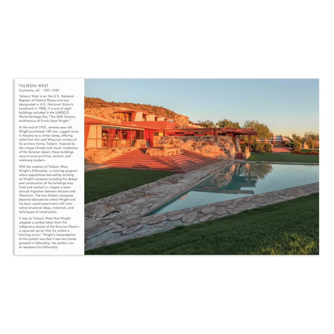 Frank Lloyd Wright Taliesin and Taliesin West Double-Sided 500 Piece Jigsaw Puzzle