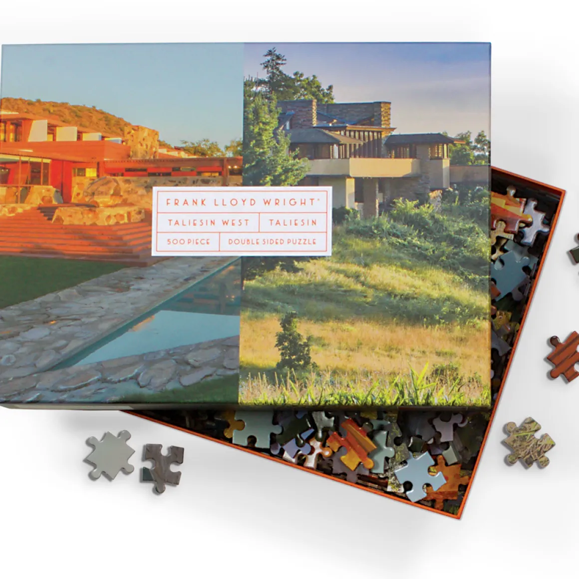 Frank Lloyd Wright Taliesin and Taliesin West Double-Sided 500 Piece Jigsaw Puzzle
