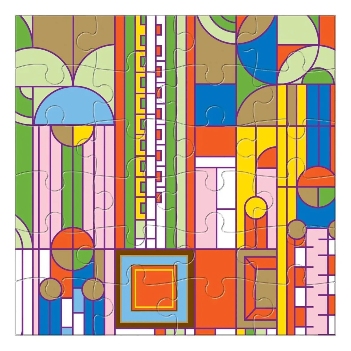 Frank Lloyd Wright Wooden Jigsaw Puzzle Set