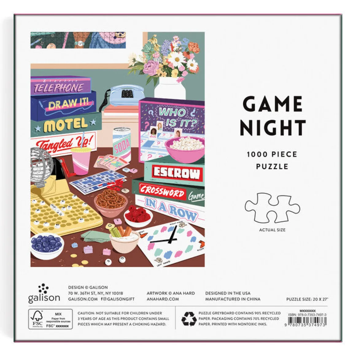 Game Night 1000 Piece Puzzle
