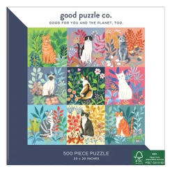 Good Puzzle Co. Cats and Flowers 500pc Puzzle