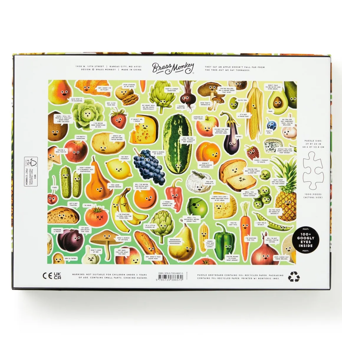 Googly Food 1000 Piece Puzzle