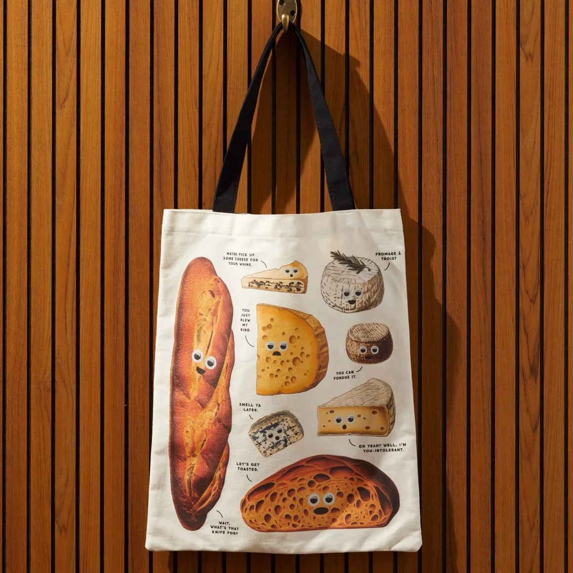 Googly Food Canvas Tote