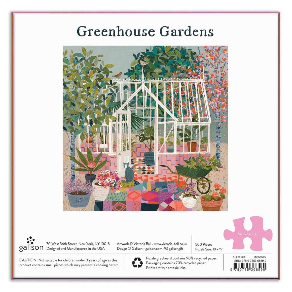 Greenhouse Gardens 500 Piece Jigsaw Puzzle
