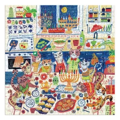 Happy Hanukcats 500 Piece Puzzle