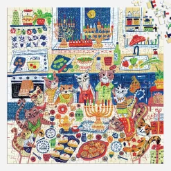 Happy Hanukcats 500 Piece Puzzle