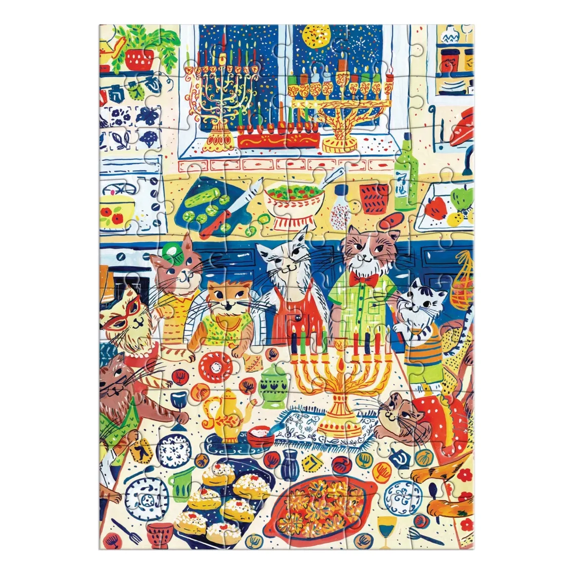Happy Hanukcats Greeting Card Puzzle