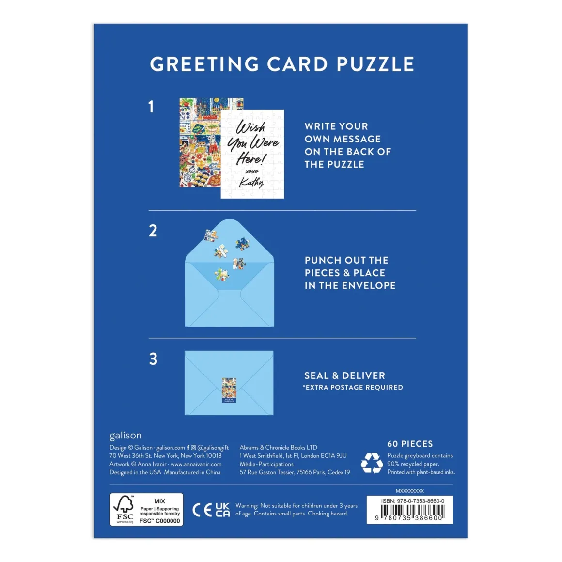 Happy Hanukcats Greeting Card Puzzle