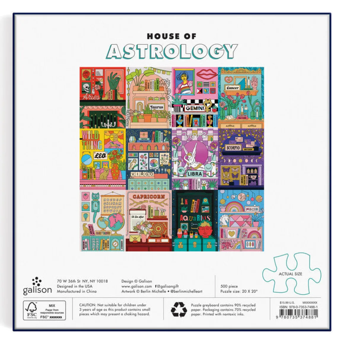 House of Astrology 500 Piece Foil Puzzle