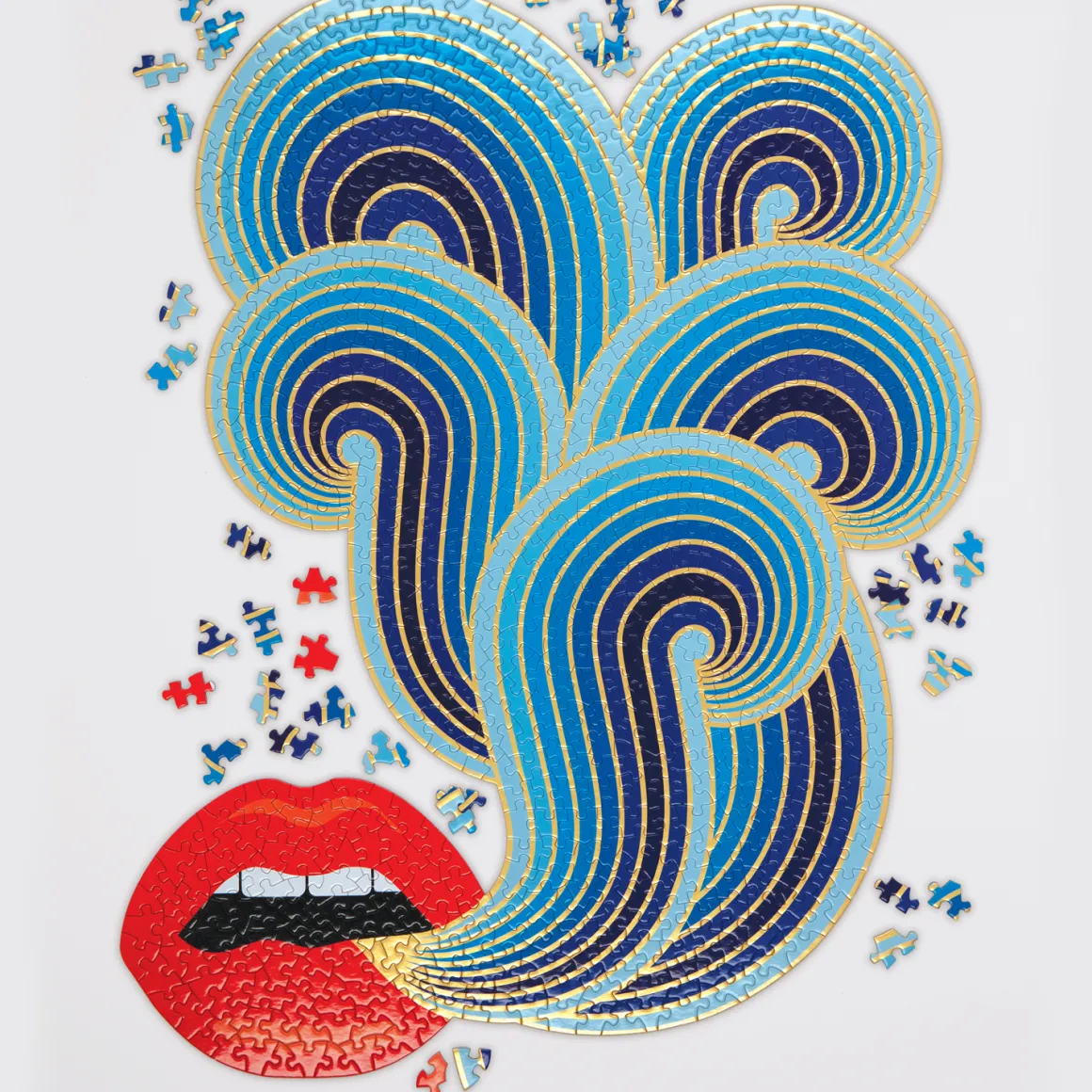 Jonathan Adler 750 Piece Lips Shaped Jigsaw Puzzle