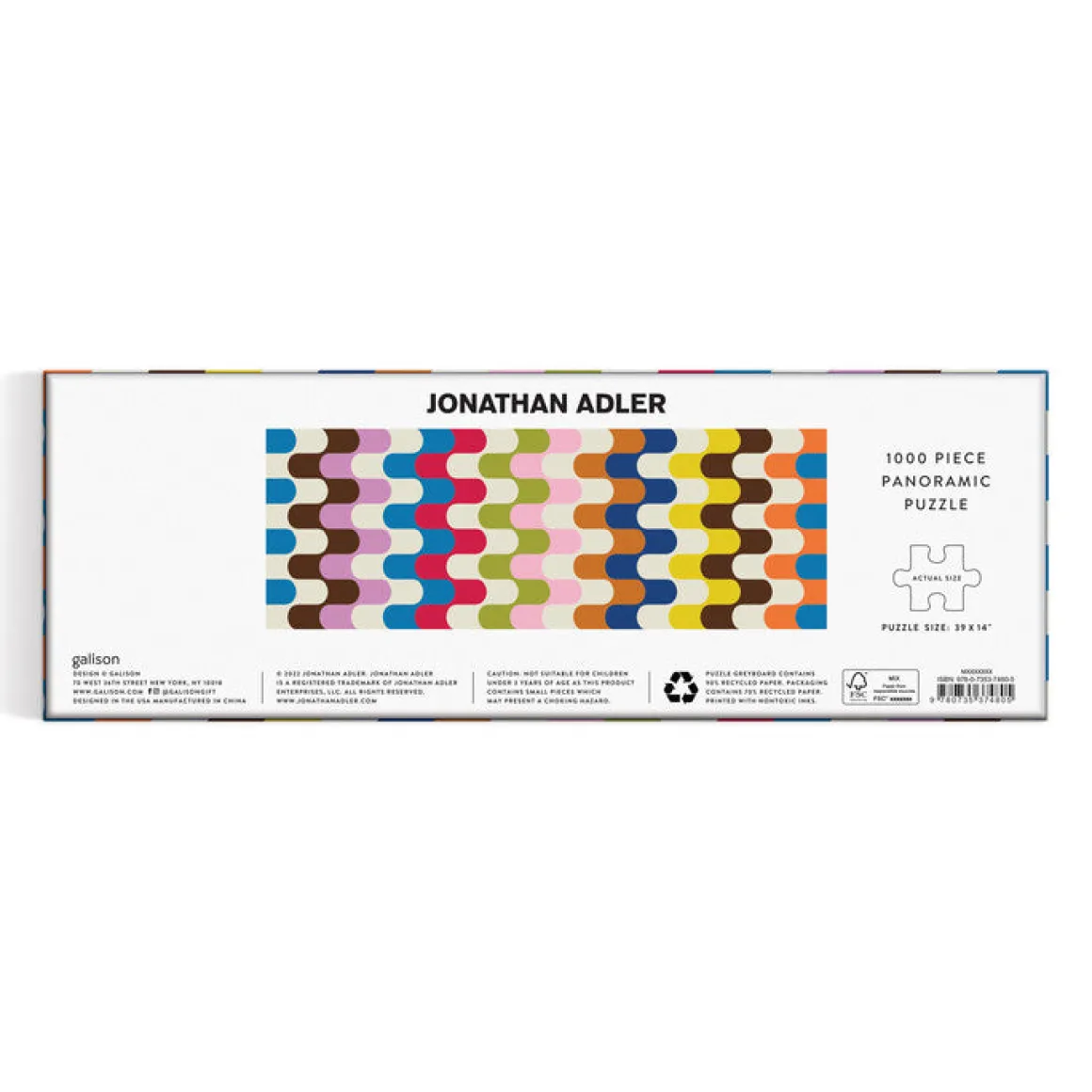 Jonathan Adler Bargello 1000 Piece Panoramic Puzzle