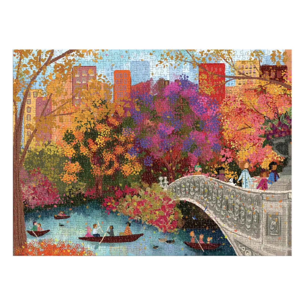Joy Laforme Autumn on Bow Bridge 1000 Piece Puzzle