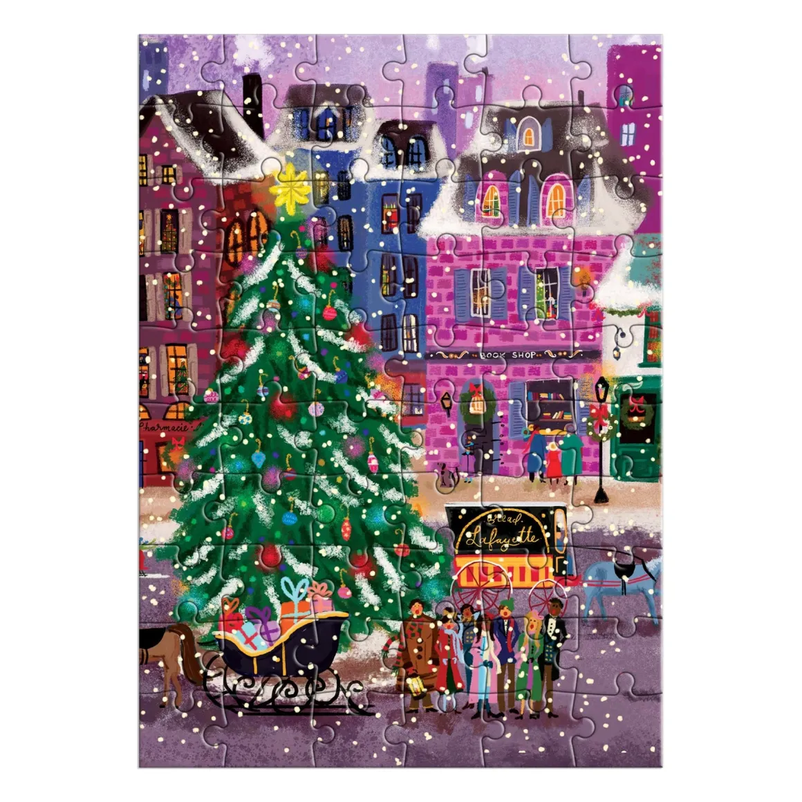 Joy Laforme Christmas Square Greeting Card Puzzle
