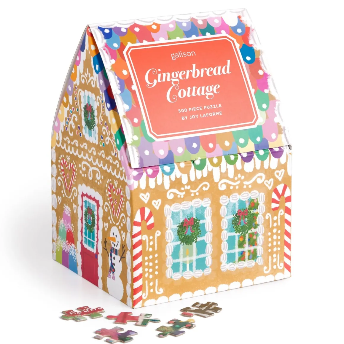 Joy Laforme Gingerbread Cottage 500 Piece Puzzle In A House