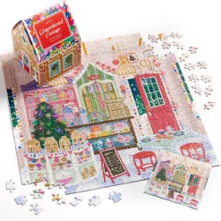 Joy Laforme Gingerbread Cottage 500 Piece Puzzle In A House