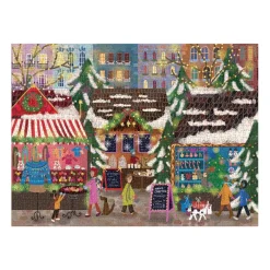 Joy Laforme Merry Market 1000 Piece Foil Puzzle in a Square Box