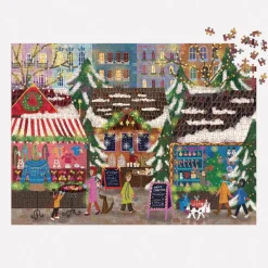 Joy Laforme Merry Market 1000 Piece Foil Puzzle in a Square Box