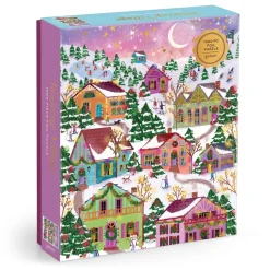 Joy Laforme Snowcap Village 1000 Piece Foil Puzzle