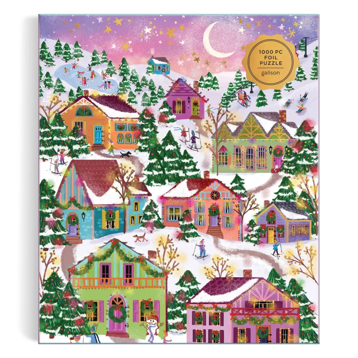 Joy Laforme Snowcap Village 1000 Piece Foil Puzzle