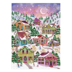 Joy Laforme Snowcap Village 1000 Piece Foil Puzzle