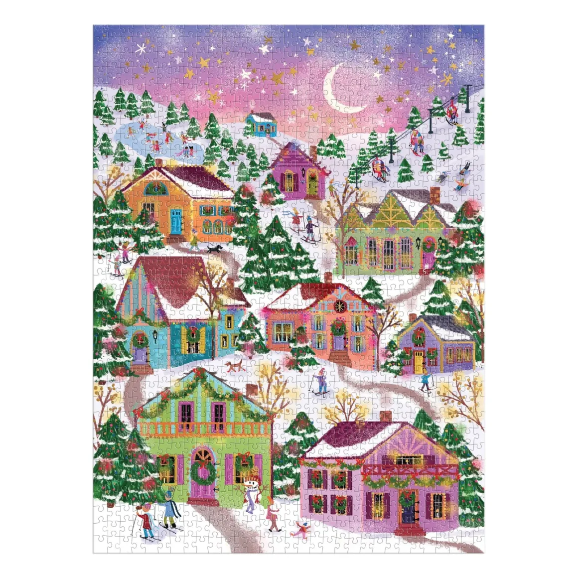 Joy Laforme Snowcap Village 1000 Piece Foil Puzzle