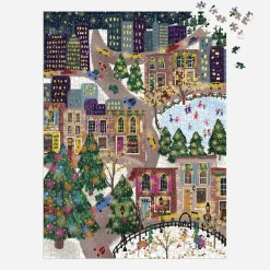 Joy Laforme Sparkling City 1000 Piece Foil Puzzle In a Square Box