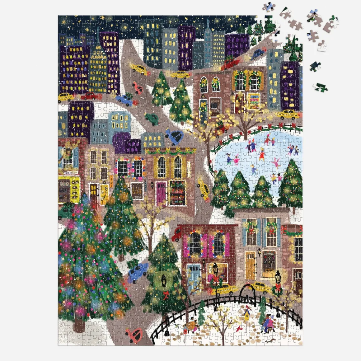 Joy Laforme Sparkling City 1000 Piece Foil Puzzle In a Square Box