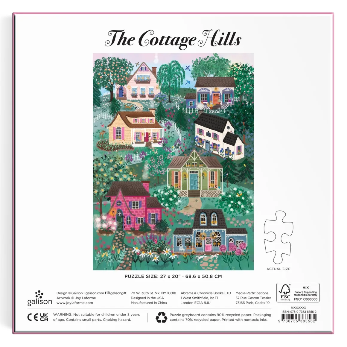Joy Laforme The Cottage Hills 1000 Piece Puzzle in a Square Box