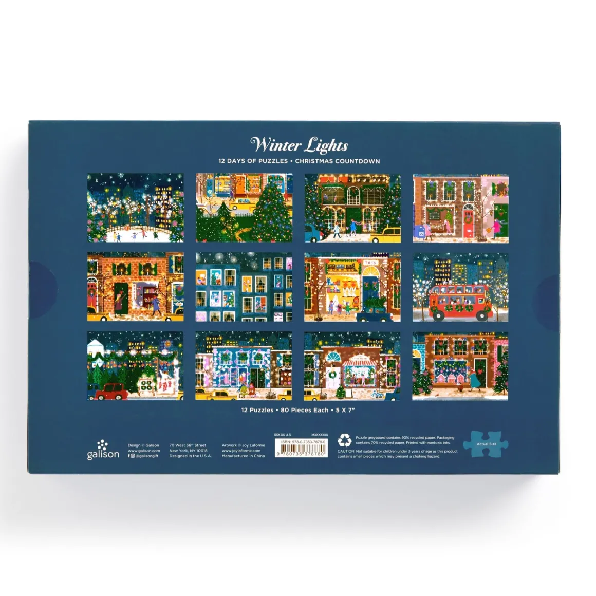 Joy Laforme Winter Lights 12 Days of Puzzles Holiday Countdown