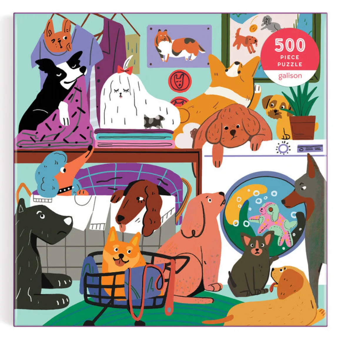Laundry Dogs 500 Piece Puzzle