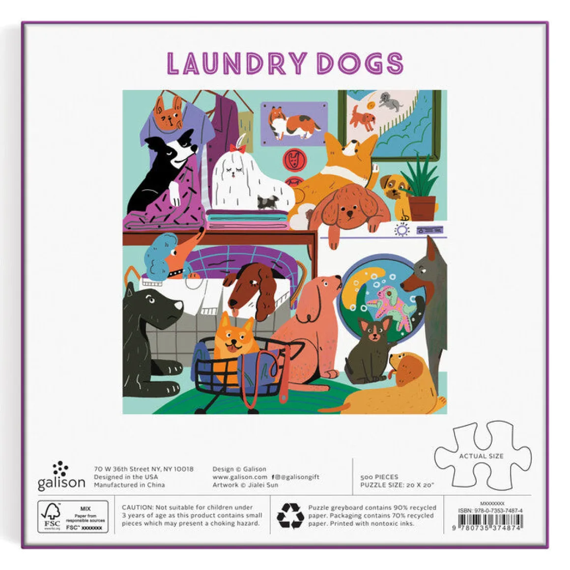 Laundry Dogs 500 Piece Puzzle