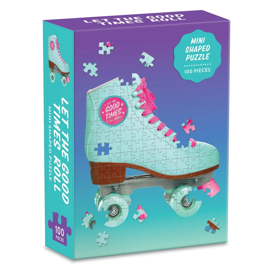 Let The Good Times Roll Roller Skate 100 Piece Mini Shaped Jigsaw Puzzle