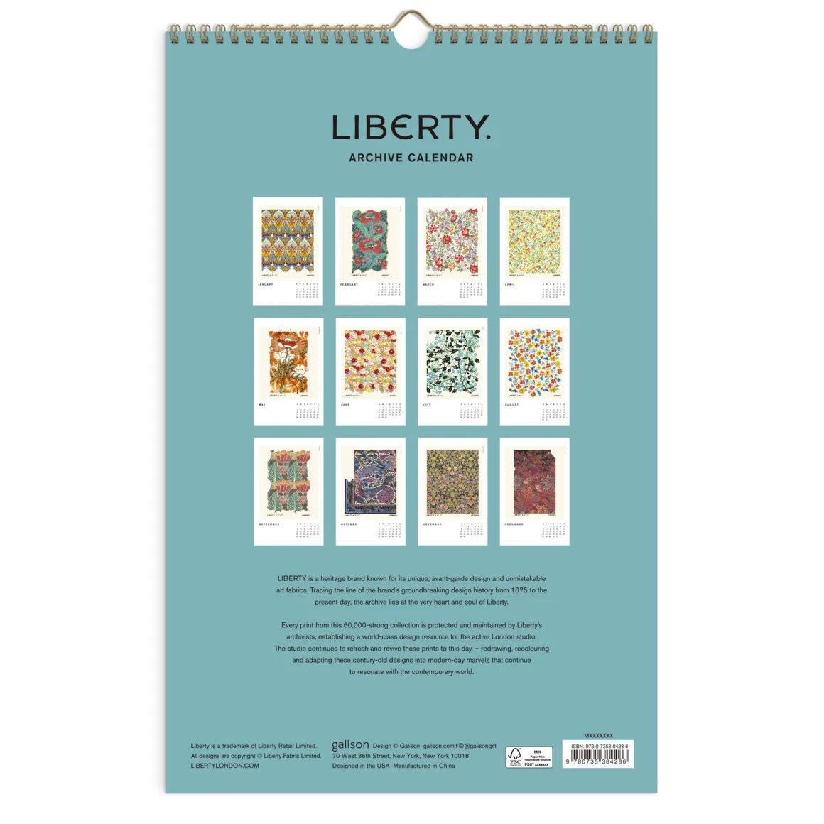 Liberty 2026 Wall Calendar