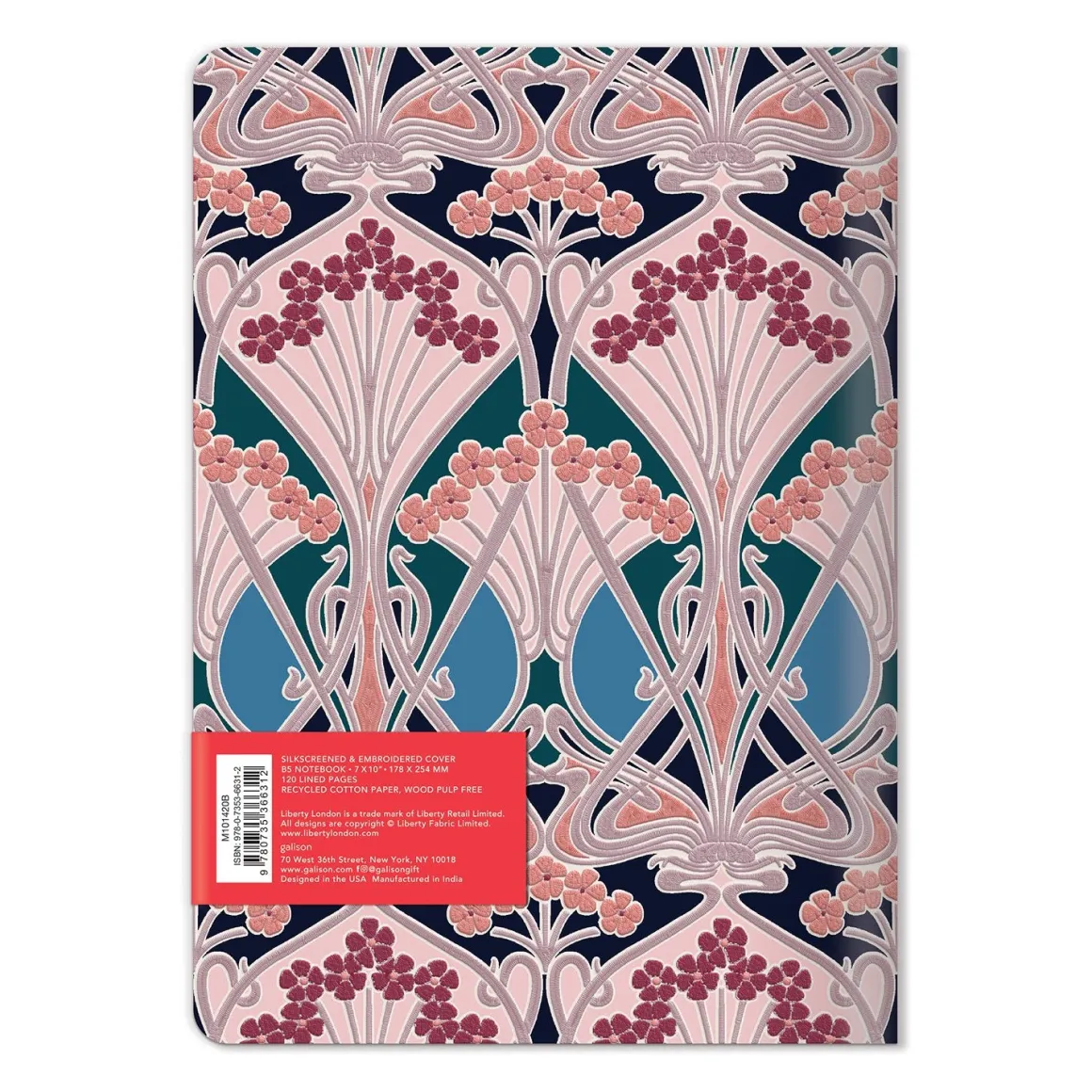 Liberty London May Embroidered Handmade Journal
