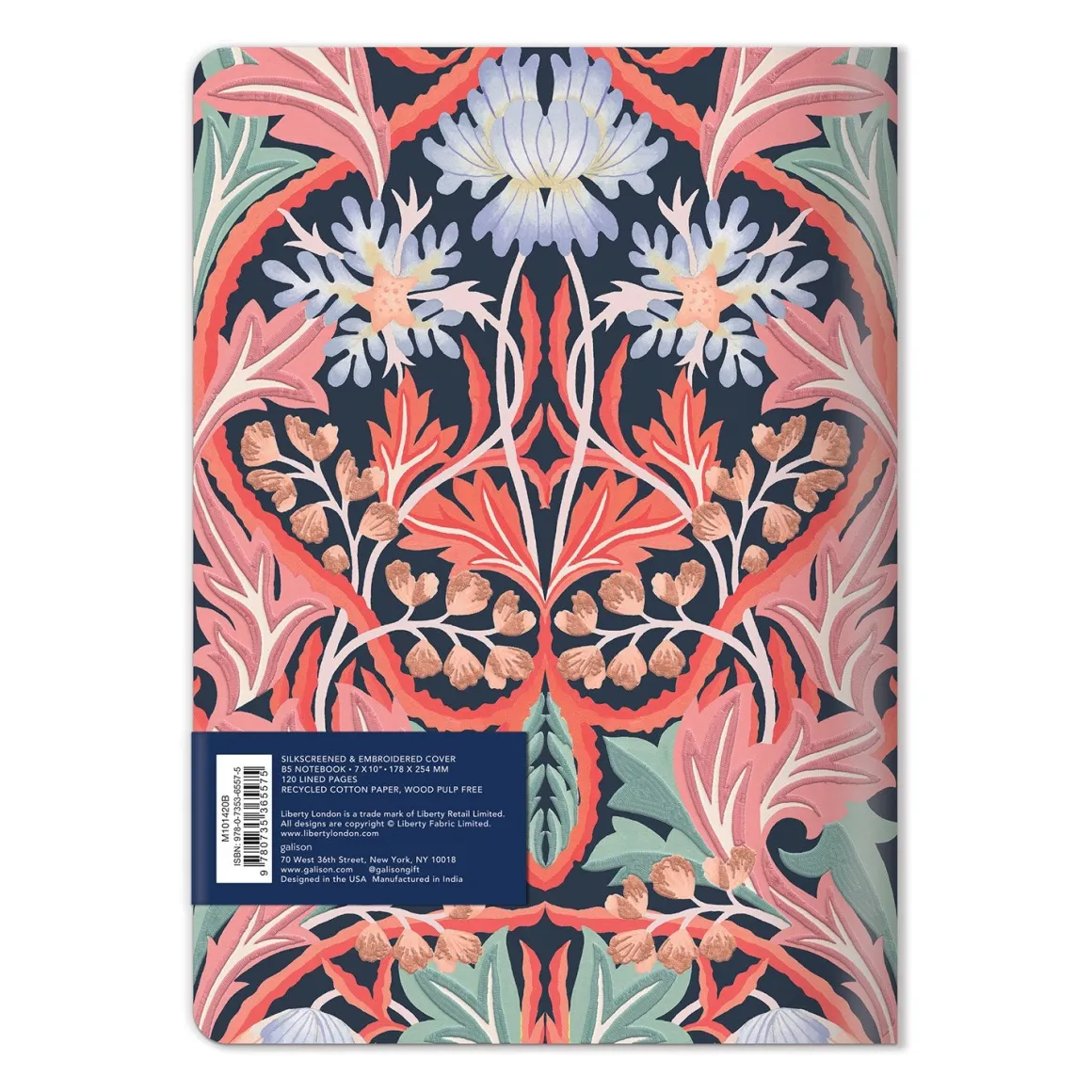 Liberty London May Embroidered Handmade Journal