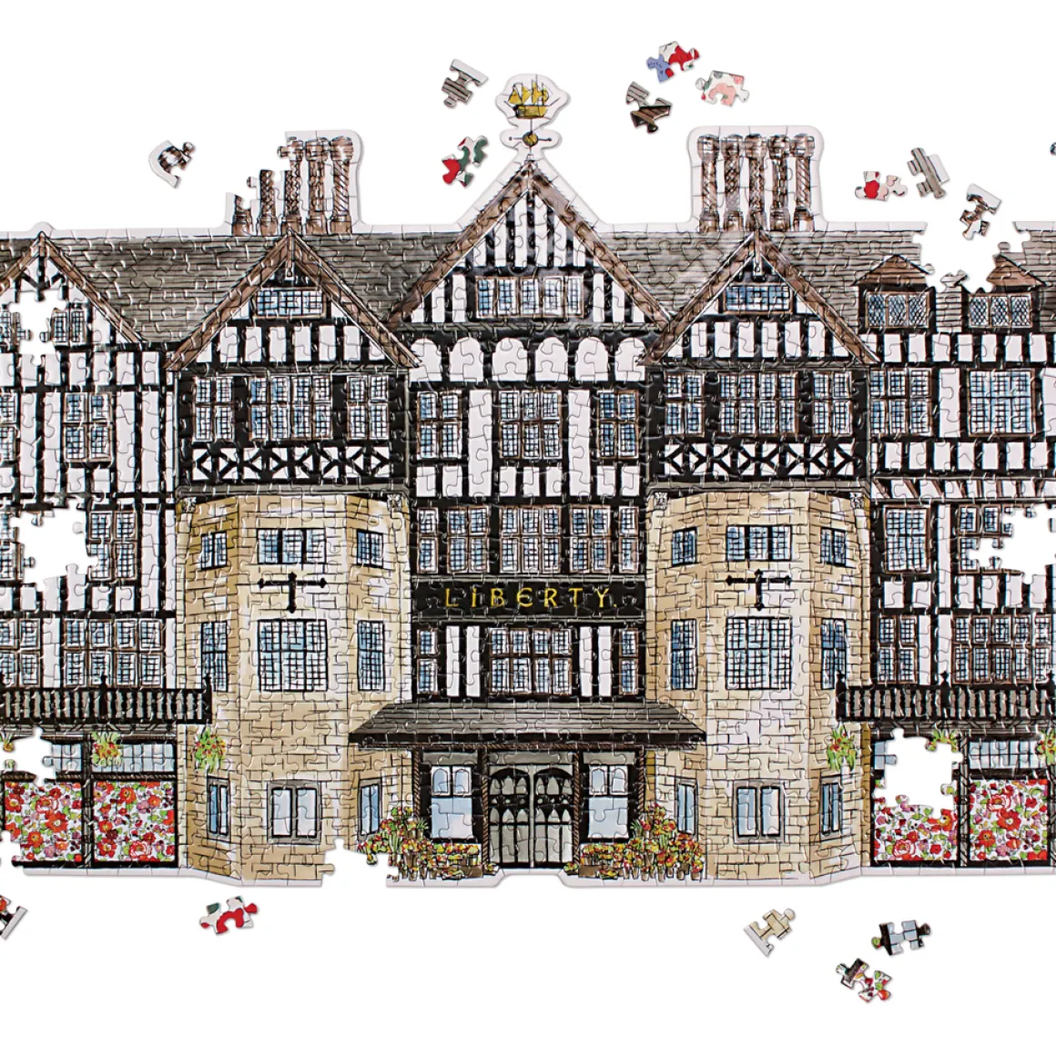 Liberty London Tudor Building 750 Piece Shaped Jigsaw Puzzle
