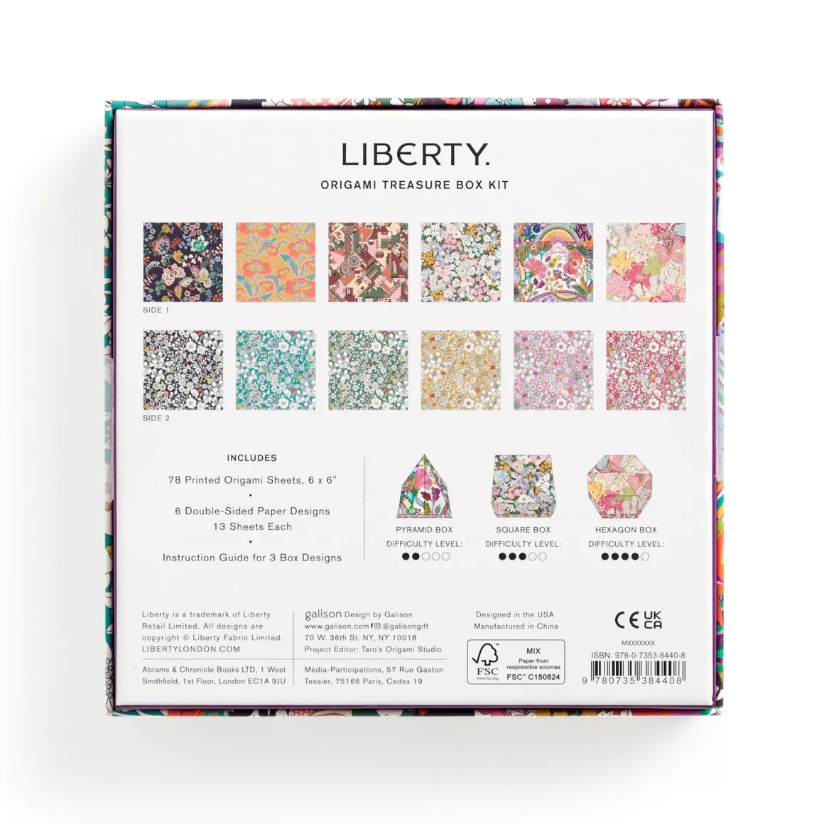 Liberty Origami Treasure Box Kit