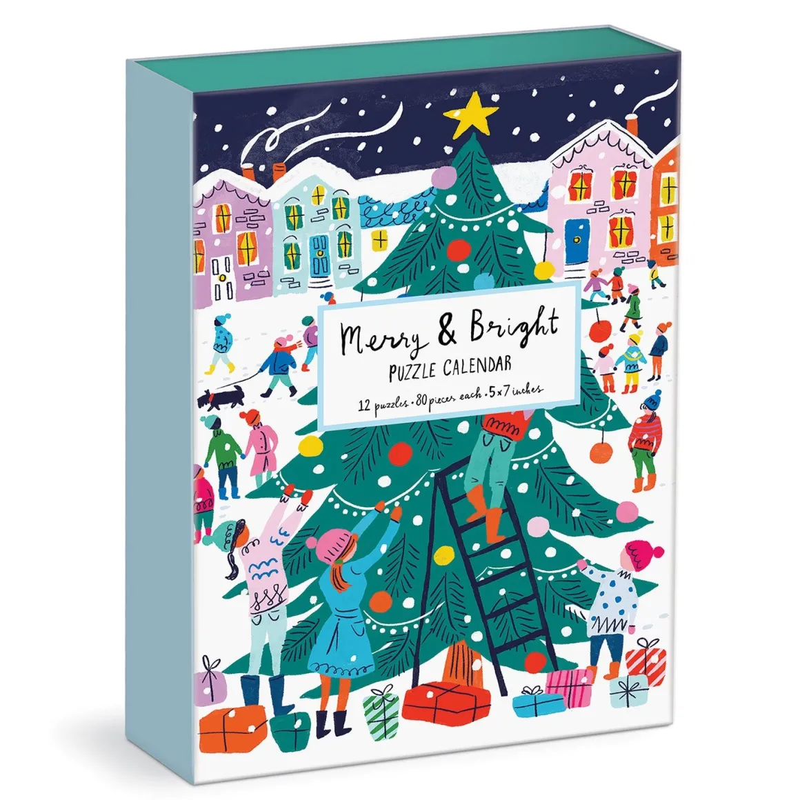 Louise Cunningham Merry and Bright 12 Days of Christmas Advent Puzzle Calendar