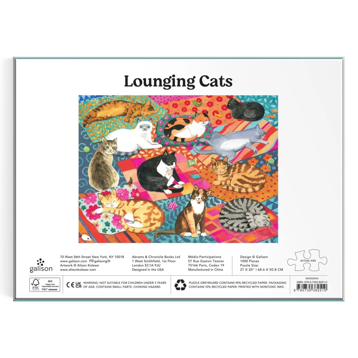 Lounging Cats 1000 Piece Puzzle