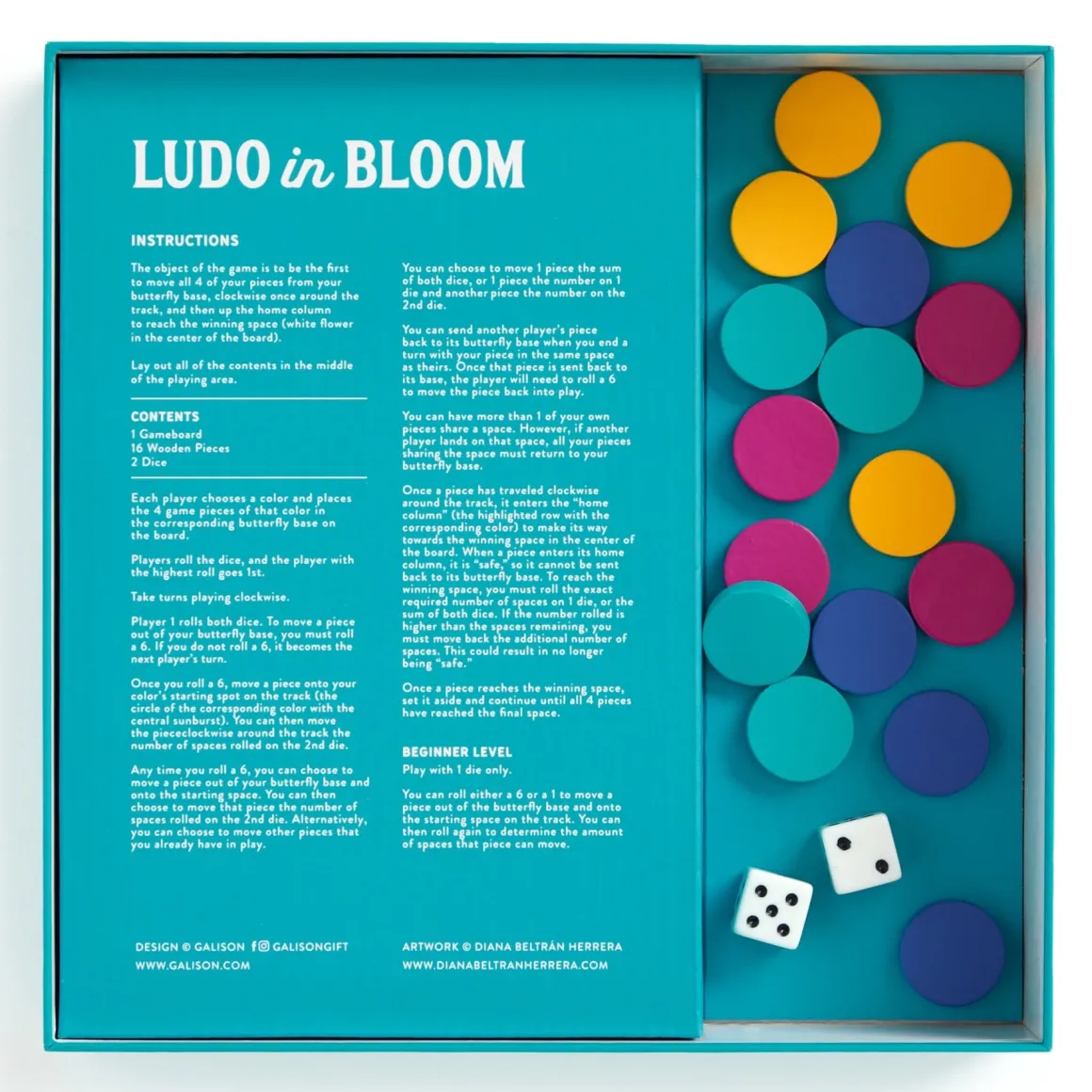 Ludo In Bloom Classic Board Game Set