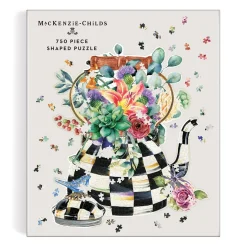 MacKenzie-Childs Blooming Kettle 750 Piece Shaped Puzzle