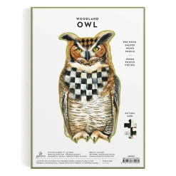 MacKenzie-Childs Woodland Owl 250 Piece Shaped Wood Puzzle