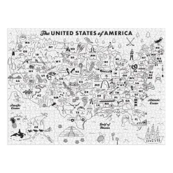 Maptote USA Color-In 1000 Piece Puzzle