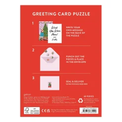 Meowy Christmas Greeting Card Puzzle