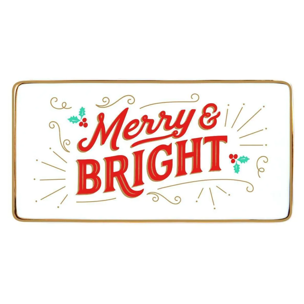 Merry & Bright Porcelain Tray