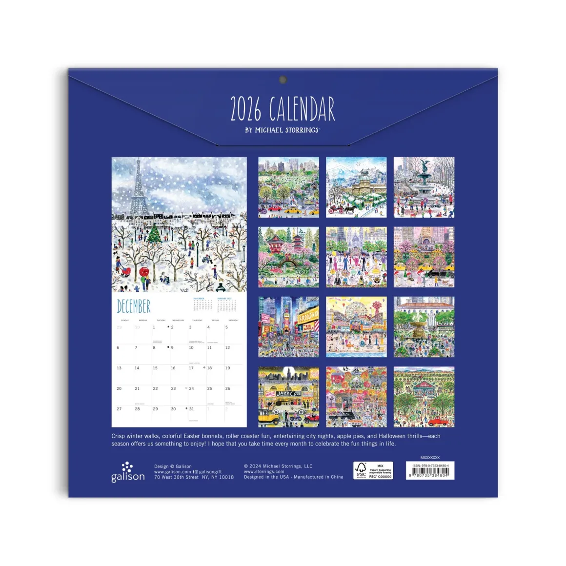 Michael Storrings 2026 Classic 12 x 12 Wall Calendar