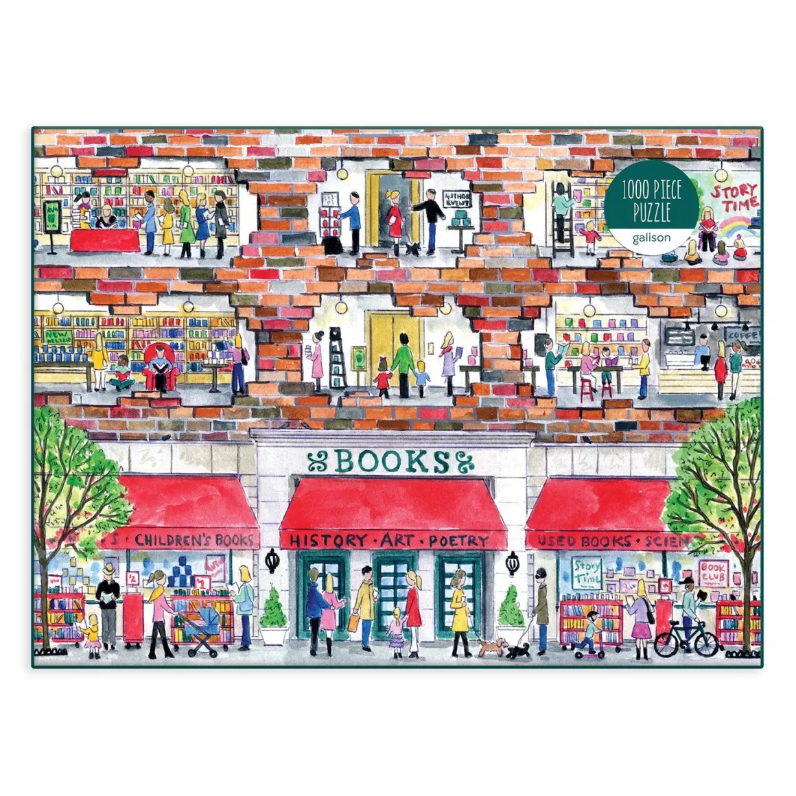 Michael Storrings A Day at the Bookstore 1000 Piece Puzzle