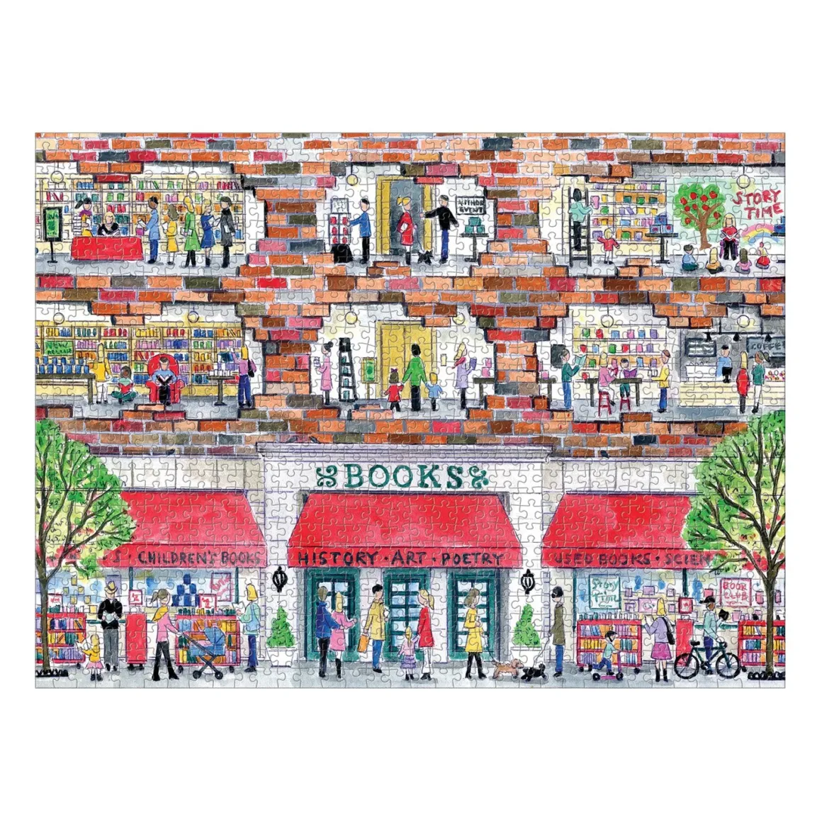 Michael Storrings A Day at the Bookstore 1000 Piece Puzzle