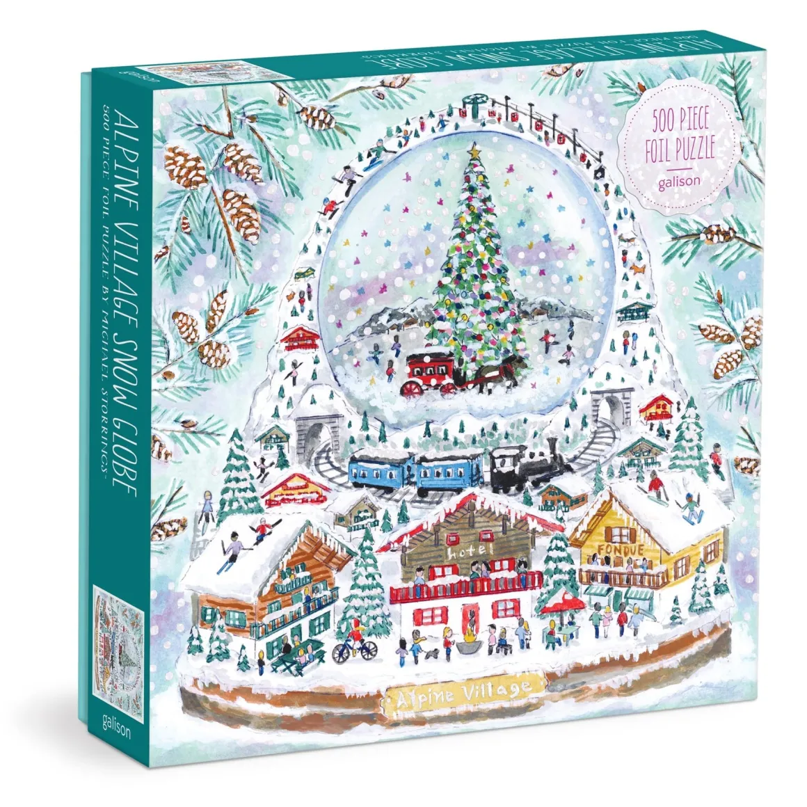 Michael Storrings Alpine Village Snowglobe 500 Piece Foil Puzzle