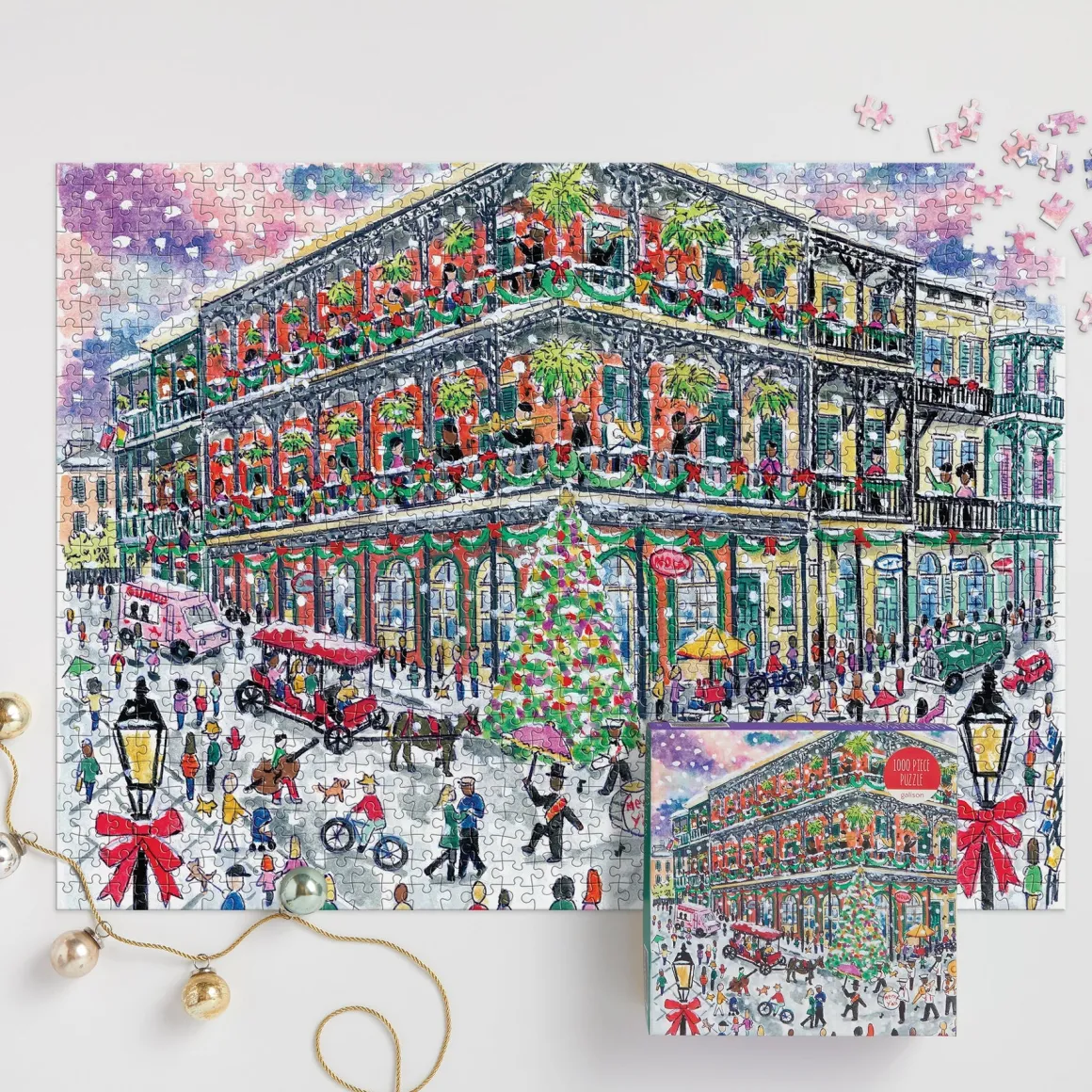 Michael Storrings Christmas in New Orleans 1000 Piece Puzzle